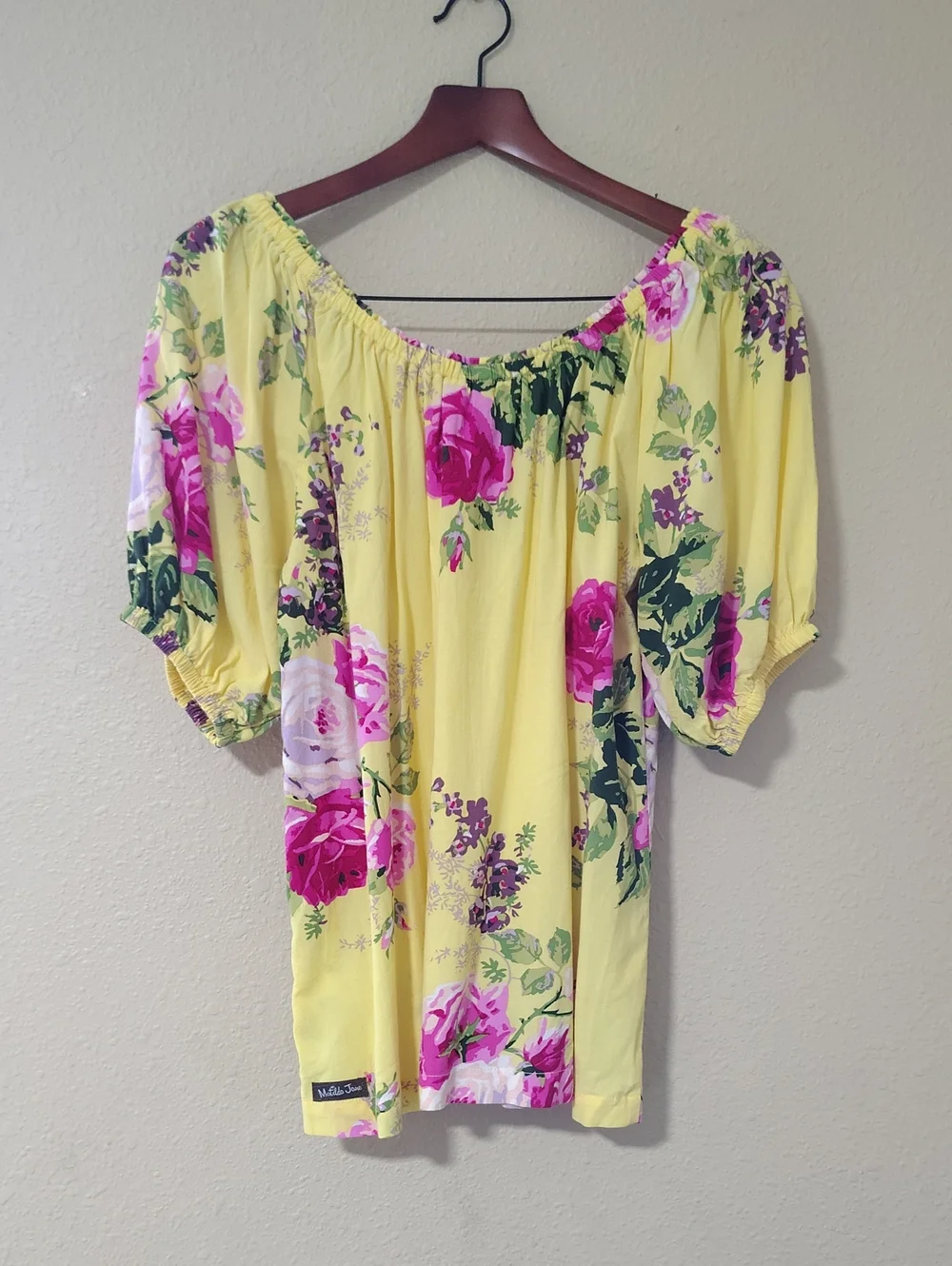 Matilda Jane Enchanted Garden In Town Peasant Floral Blouse Size S Bohemian NWT